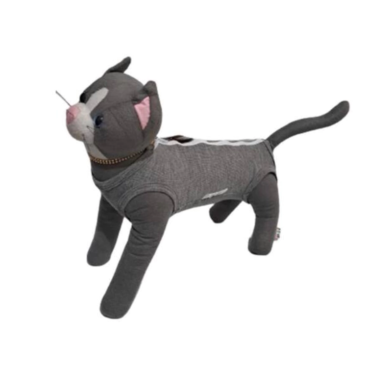 ROUPA CIRURGICA PARA GATOS N°4 CINZA PONTO FORTE visto