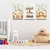 Kit 3 Quadros Porta Maternidade Menino Bebê Safari Madeira Infantil - loja online