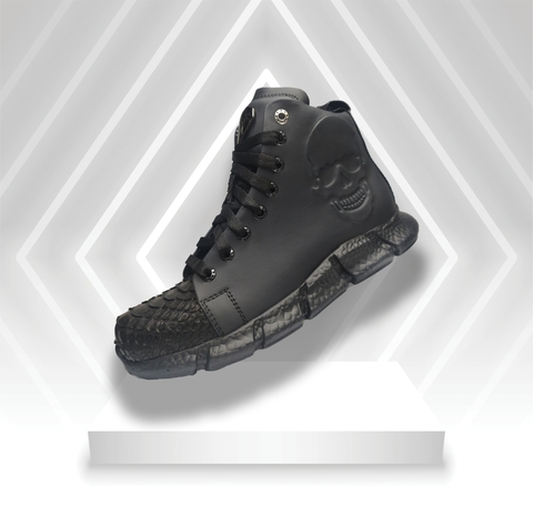 Sneakers en piel de piton