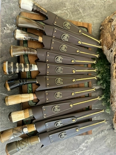 KIT 10 FACAS PARA CHURRASCO ARTESANIAS DE 8 A 10 POLEGADAS