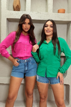 Camisa Viscolinho com elastano