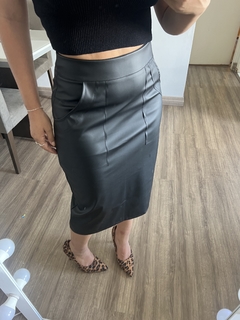 Saia couro eco Jake - Santinhas boutique