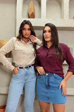 Camisa Viscolinho com elastano