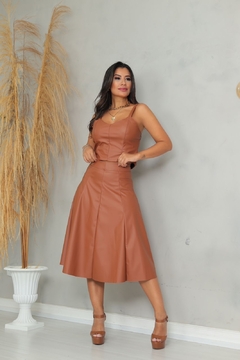 Saia couro eco Gode - Santinhas boutique