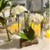 Orquídea Artificial En Soporte madera 39cm