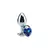 Plug Anal em Alumínio Pedra em Coração Miss Collect Tam G - Azul - comprar online