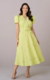 Vestido Verde Lima Midí Godê no Bordado Sophia com Lurex Edilene Tatá Martello - comprar online