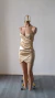 Vestido melissa saten Beige - comprar online