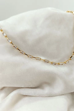 Colar Choker Pedras Delicadas Ouro