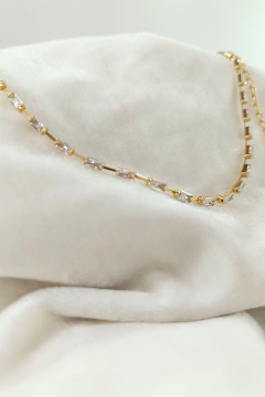 Colar Choker Pedras Delicadas Ouro - comprar online