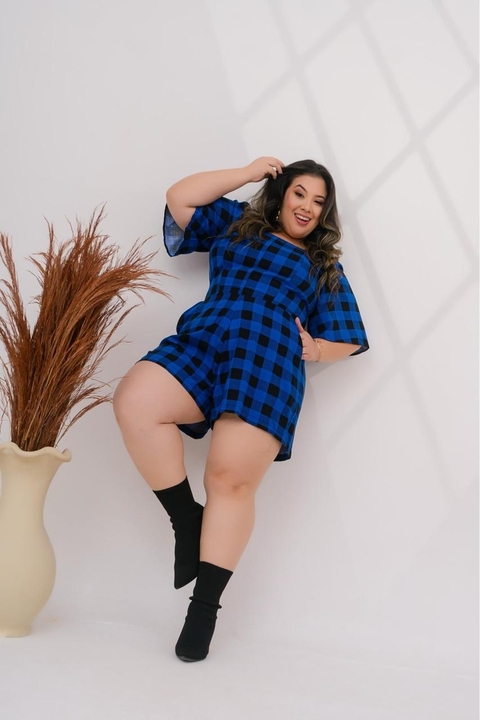 Macaquinho Xadrez em Viscolinho - comprar online