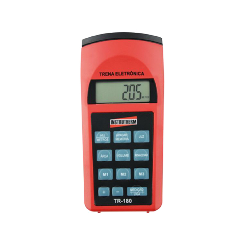 Trena Ultrassônica Digital Mira Laser Escala 0,91 A 15,00M Área Volume Tr-180 Portátil Instrutherm