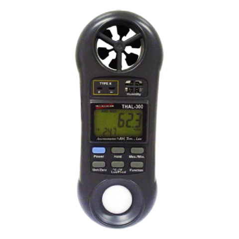 Termo Higrômetro Digital Umidade Anemômetro Luminosidade Luxímetro Velocidade Thal-300 Portátil Instrutherm Certificado