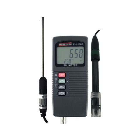 Kit Medidor Ph Digital Mv Ph-1900 Eletrodo Ph Tipo Combinado Bnc Epc-70 Sensor Temperatura Tp-07 Instrutherm