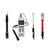 Kit Medidor Ph Digital Condutividade Sensor Temperatura Tp-07 Eletrodo Ph Epc-70 Bnc Policarbonato Orp Polo Orp-897