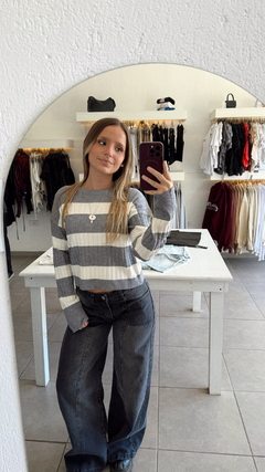Sweater canelón rayado