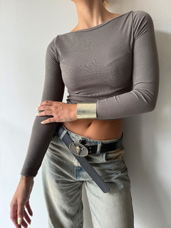 Manga larga cuello bote - comprar online
