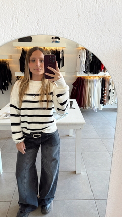 sweater pola rayado en internet