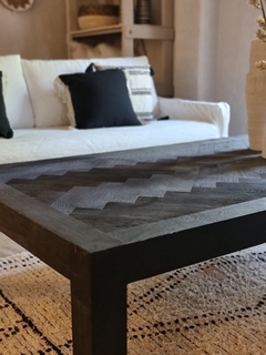 MESA DE CENTRO PARQUET NEGRA - comprar online