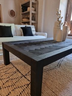 MESA DE CENTRO PARQUET NEGRA - TIENDA BARRO