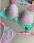 Conjunto de lingerie Angel bicolor em renda com Bojo e aro, - Lane intimates