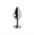 Plug Anal metal cromado M Com Pedra Redonda - comprar online