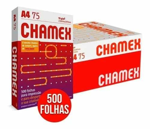 Papel Chamex A4 21cm x 29,7cm 75g 500 Folhas Branco