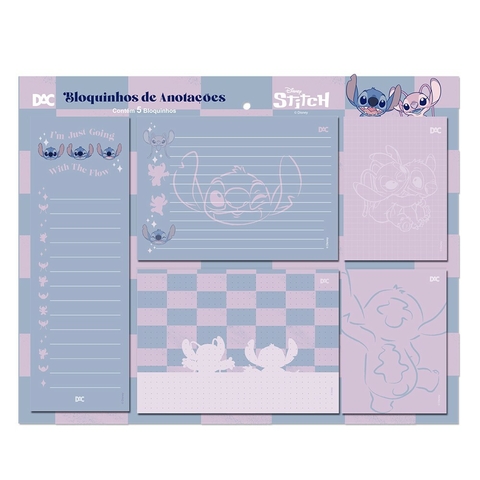 Bloquinhos de Anotações Disney Stitch com 5 Modelos DAC