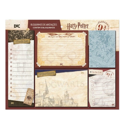 Bloco de Anotações Harry Potter 5 Modelos DAC