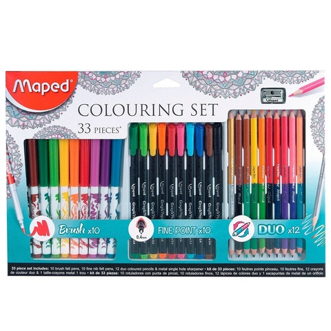 Kit Canetas Colouring Set 33pcs Maped