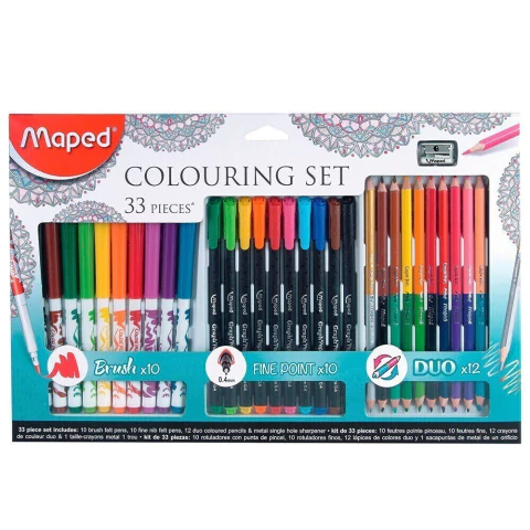 Kit Canetas Colouring Set 33pcs Maped