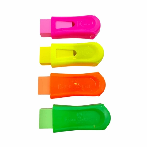 APONTADOR C/ DEPÓSITO + BORRACHA NEON -FABER-CASTELL