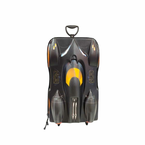 Mala Infantil Batman Beware Dourado Maxtoy Diplomata com Rodinha Tripla