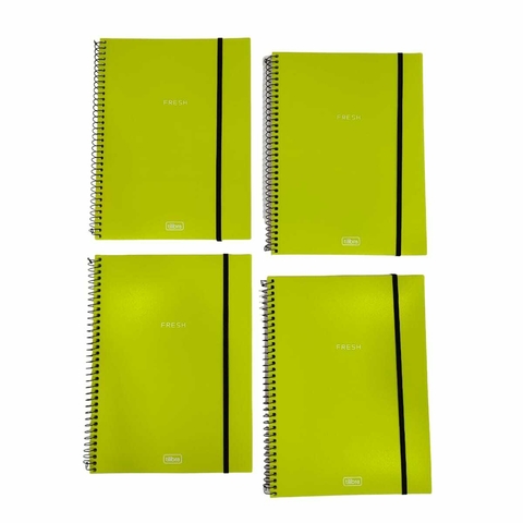 Caderno Verde Neon Tilibra Fresh, 80 fls ,1MT