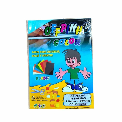 Papel Offipinho Color Criativo 75g com 45 folhas Off Paper