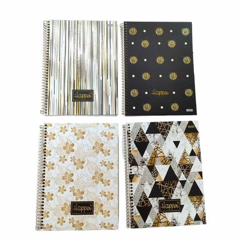 Caderno Espiral Capa Dura Universitário Happen 1 Matéria 80 Folhas - São Domingos