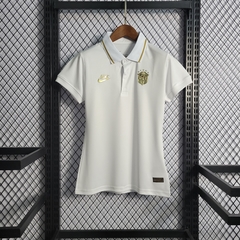 Camisa Polo Feminina Seleção Brasileira Branca 2022