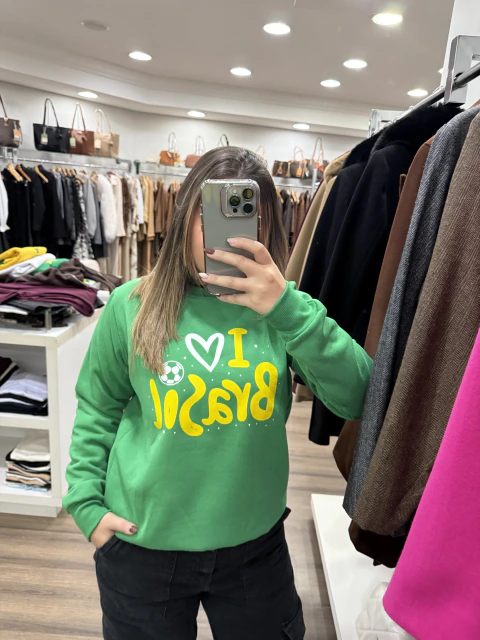 Moletom I love Brasil