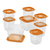 Conjunto de Potes Continental Tampa Laranja com 8 unidades