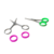 Tesoura c/ Aro de Silicone Slow Burning Diboa