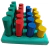 Pinos De Encaixe Brinquedo Colorido Educativo Woodtoy Cor Outro