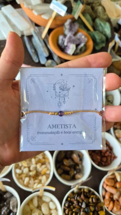 Pulseira Cristal Natural Ponto de Luz