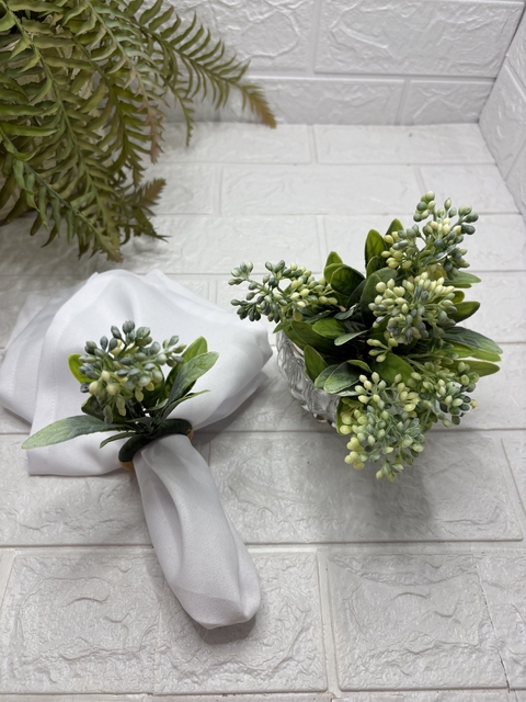 Porta Guardanapo Raminho Verde