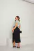 Saia midi oval prespontada - loja online