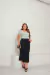 Saia midi oval prespontada - comprar online