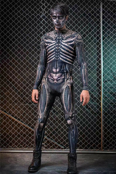 Fantasia de Halloween Adulto Masculino Traje Esqueleto - comprar online