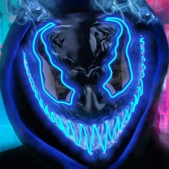 Halloween Mascara Led Neon Sorriso Cosplay Costume Fantasia