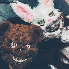 Máscara de Halloween Horror Coelho e Urso Cabeça Assustadora - comprar online