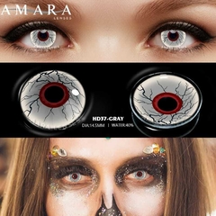 Lentes de contato raiz cinzento terror halloween lentes para cosplayer fantasia - comprar online