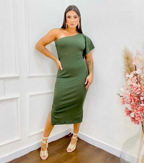 COD 0382 - VESTIDO MANGA NULA COM BABADO
